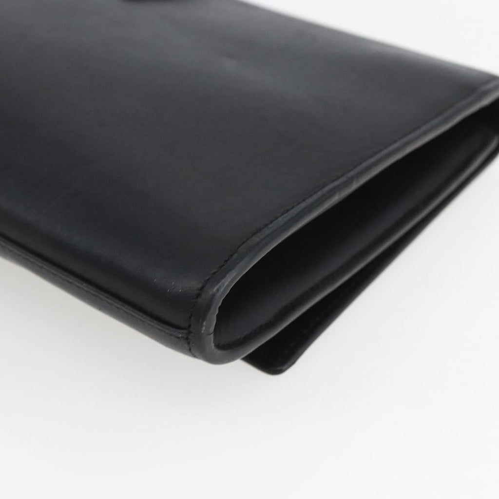 Saint Laurent Chyc Clutch Leather Black Leather Clutche & Pouche Bag (Pre-Owned)