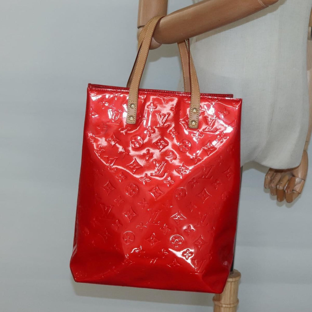 Louis Vuitton Reade Handbag Monogram Vernis Red Patent_Leather Handbag