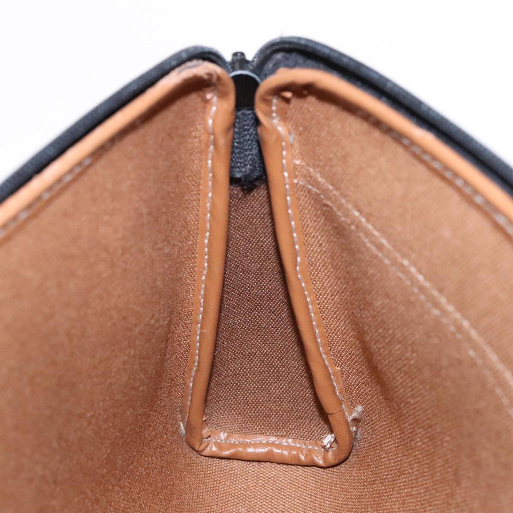 Christian Dior Vintage Honeycomb Zip Pouch Coated Canvas Black Canvas Clutche & Pouche Bag (Pre-Owned)