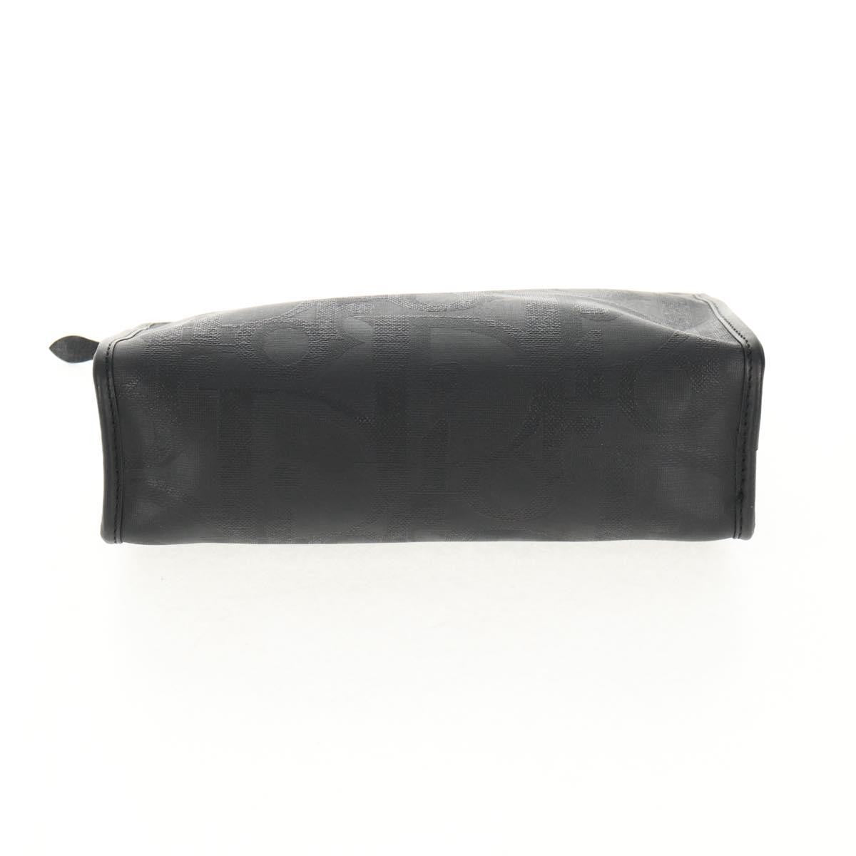 Christian Dior Vintage Trotter Pouch Diorissimo Canvas Black Pvc Clutche & Pouche Bag (Pre-Owned)