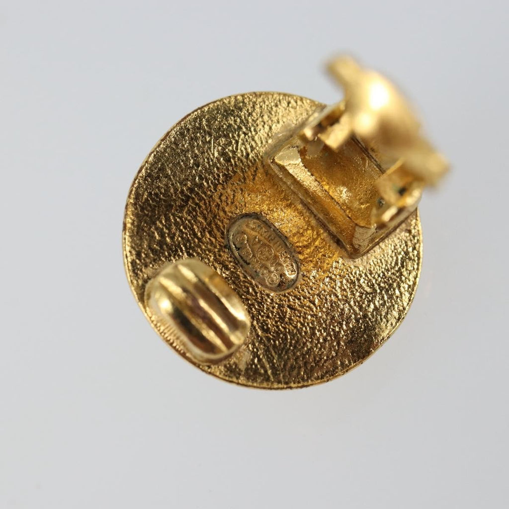 Chanel Vintage Cc Round Clip-On Earrings Metal Gold Metal Earrings Jewelry