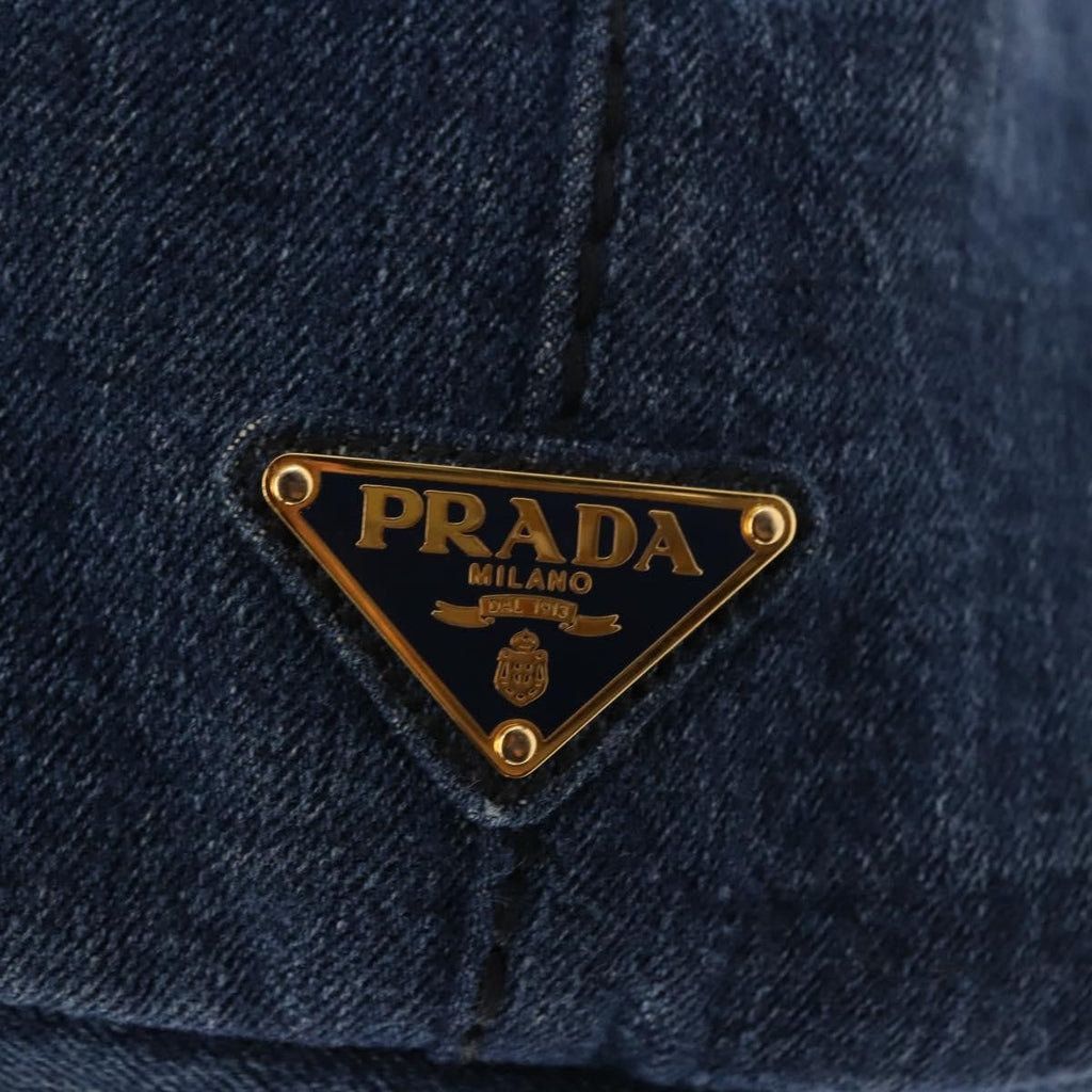 Prada Canapa Convertible Tote Denim Blue Denim_Jeans Bag