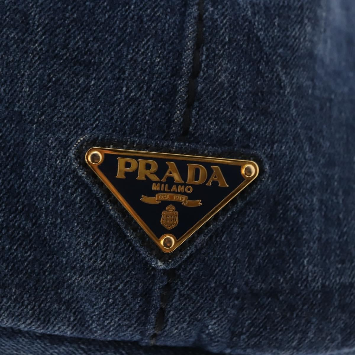 Prada Canapa Convertible Tote Denim Blue Denim_Jeans Bag
