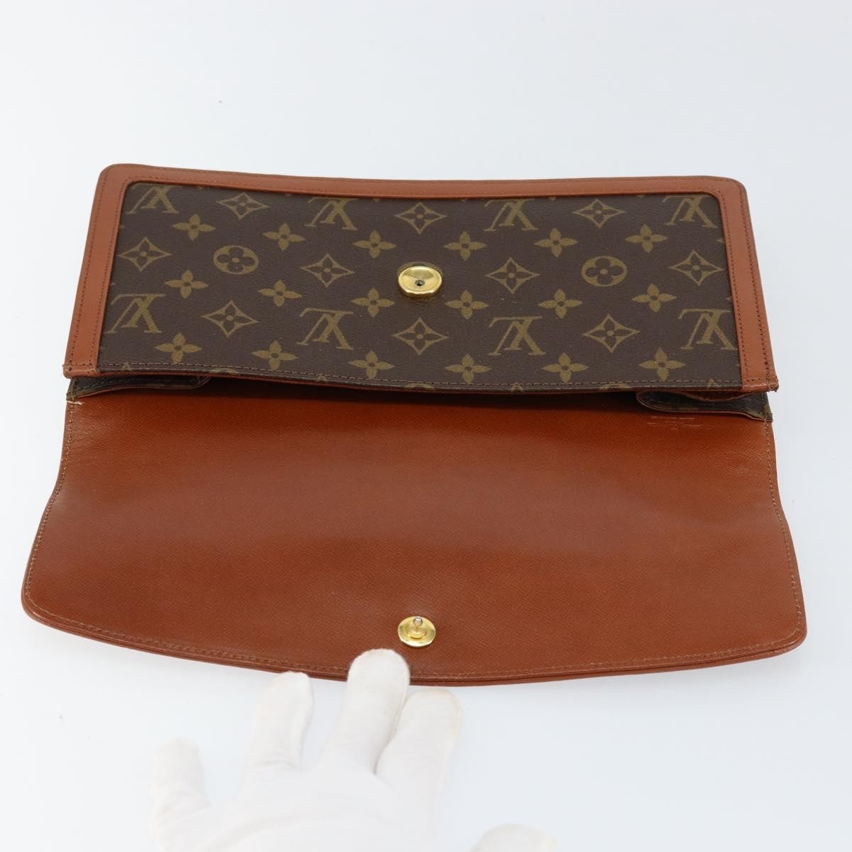 Louis Vuitton Dame Pochette Monogram Canvas Brown Canvas Clutche & Pouche Bag