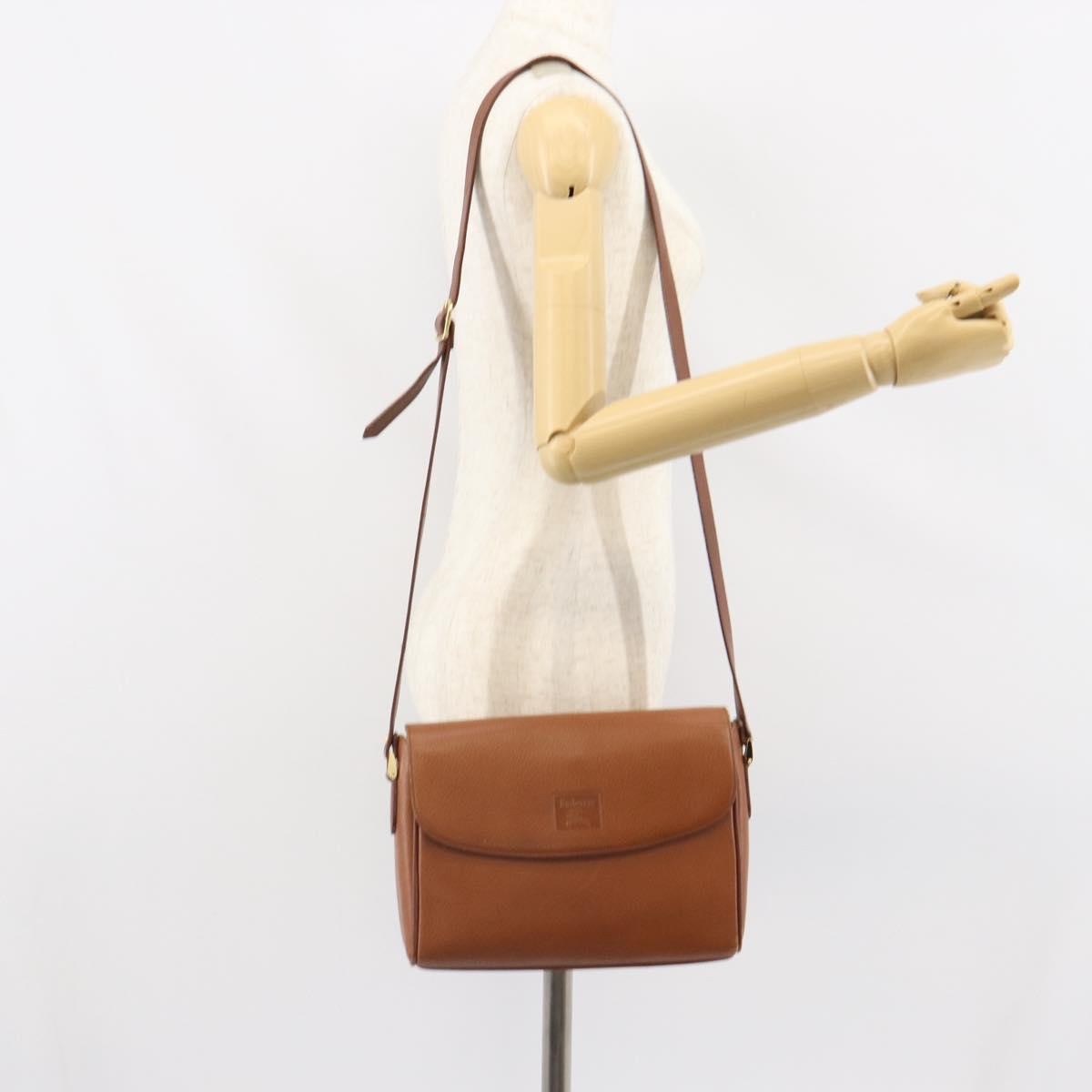 Burberry Vintage Shoulder Bag Leather Brown Leather Shoulder Bag