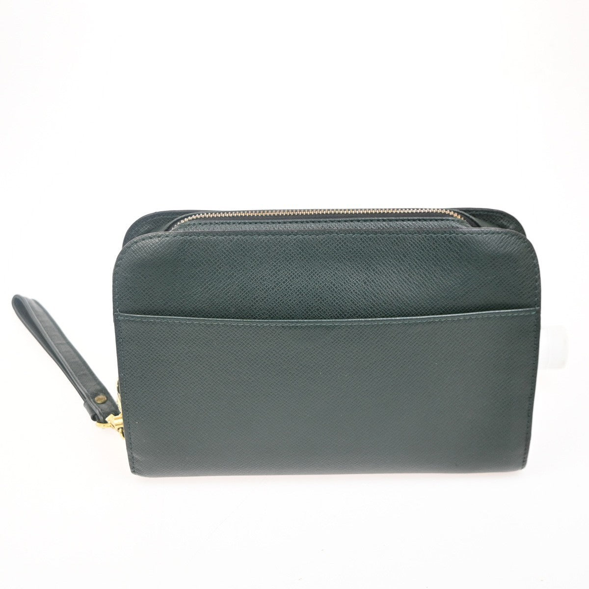 Louis Vuitton Pochette Baikal Clutch Taiga Leather Green Leather Clutche & Pouche Bag