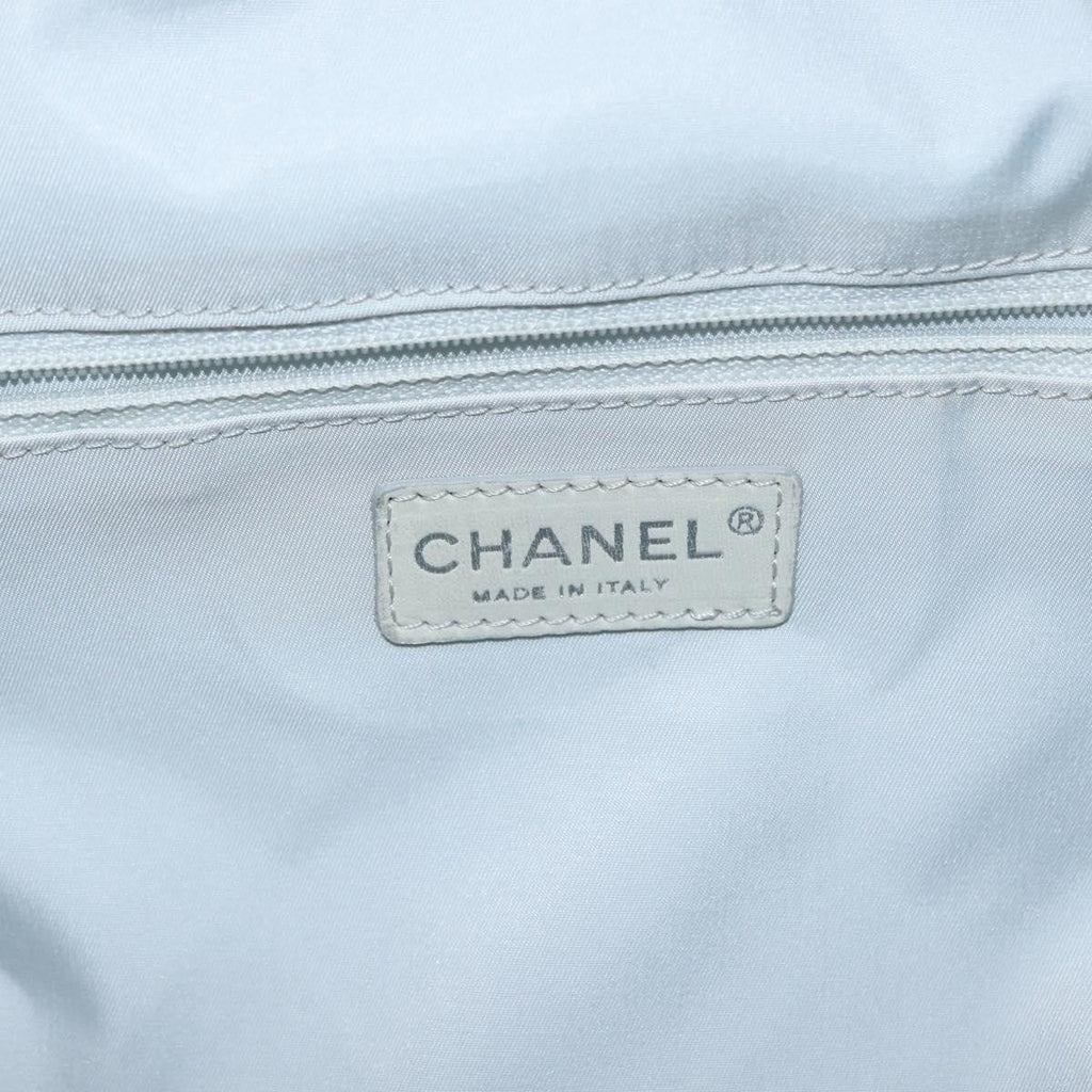 Chanel Biarritz Tote Nylon Silver Nylon Tote Bag Bag