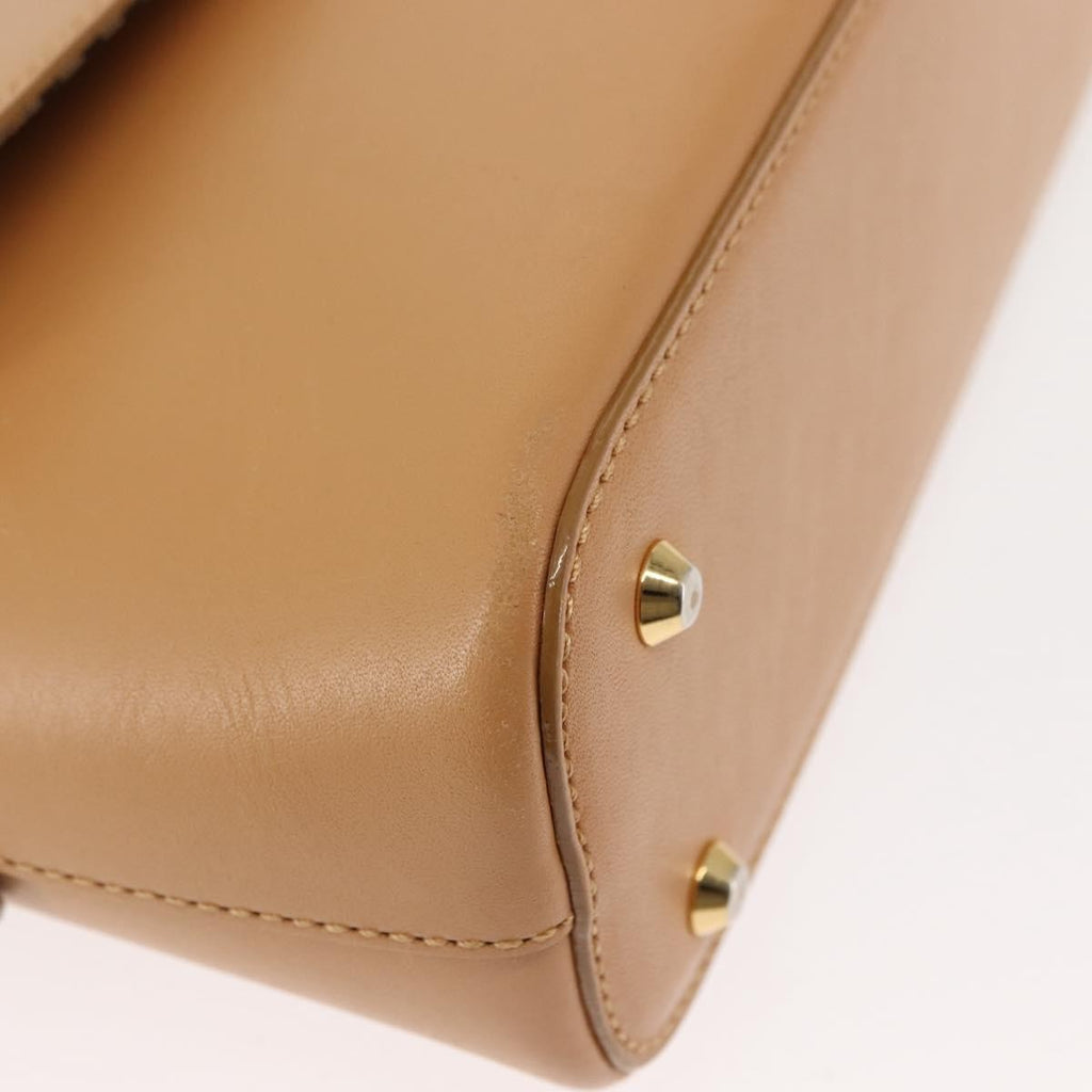 Burberry Shoulder Bag Leather Beige Leather Shoulder Bag