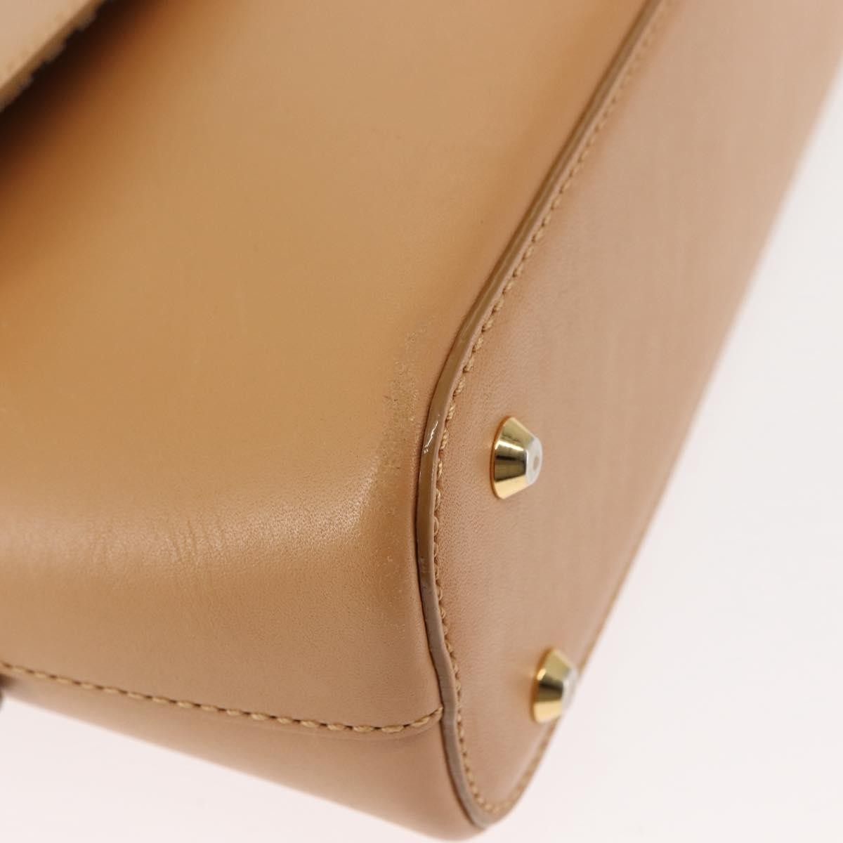 Burberry Shoulder Bag Leather Beige Leather Shoulder Bag