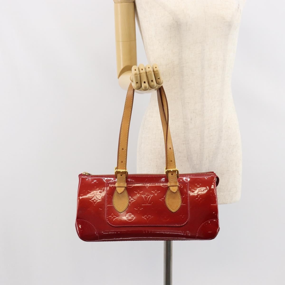 Louis Vuitton Rosewood Avenue Handbag Monogram Vernis Red Patent_Leather Handbag
