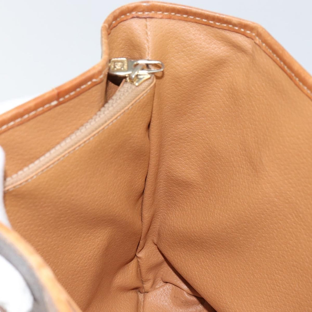 Celine Vintage Macadam Tote Bag Canvas Brown Pvc Tote Bag Bag