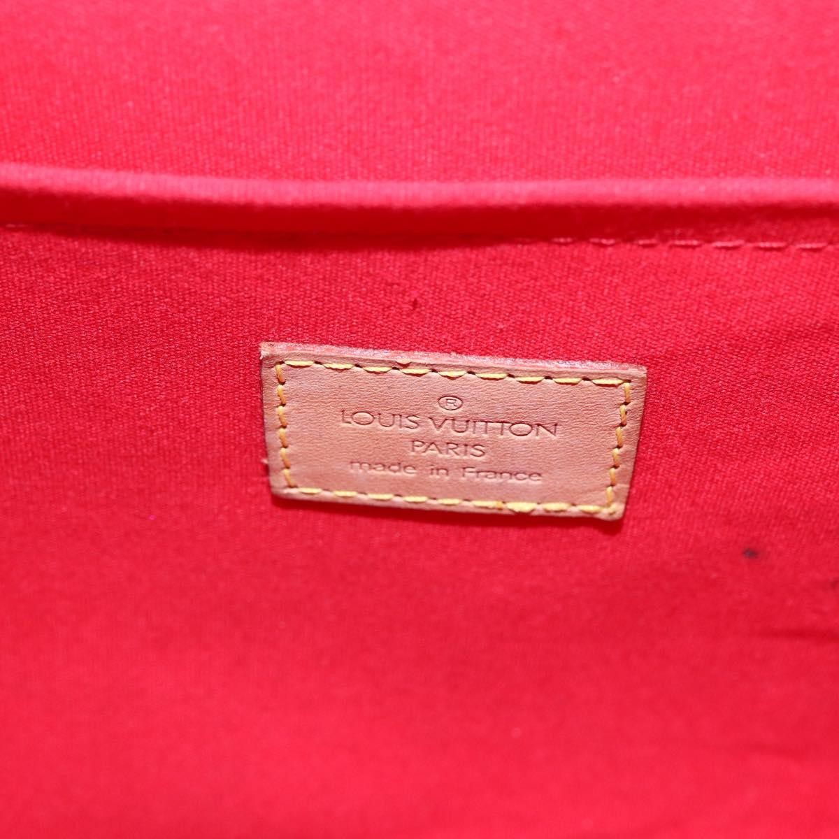 Louis Vuitton Biscayne Bay Handbag Monogram Vernis Red Patent_Leather Bag