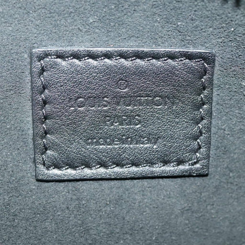 Louis Vuitton Disk Pouch Leather Black Leather Clutche & Pouche Bag
