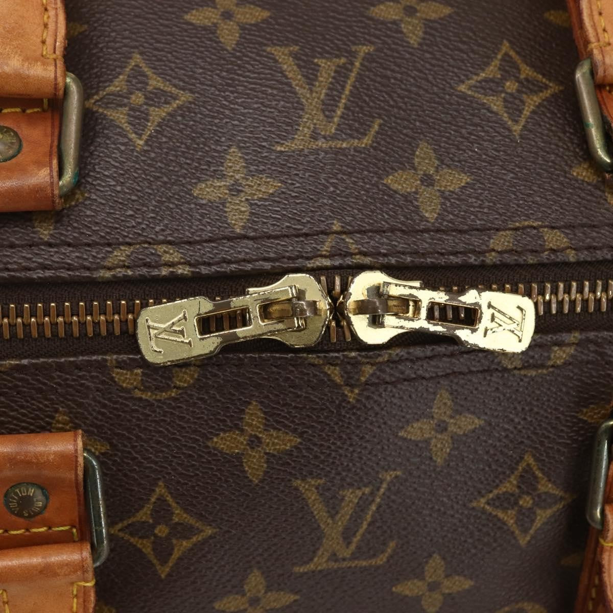 Louis Vuitton Keepall Bag Monogram Canvas Brown Canvas Travel Bag