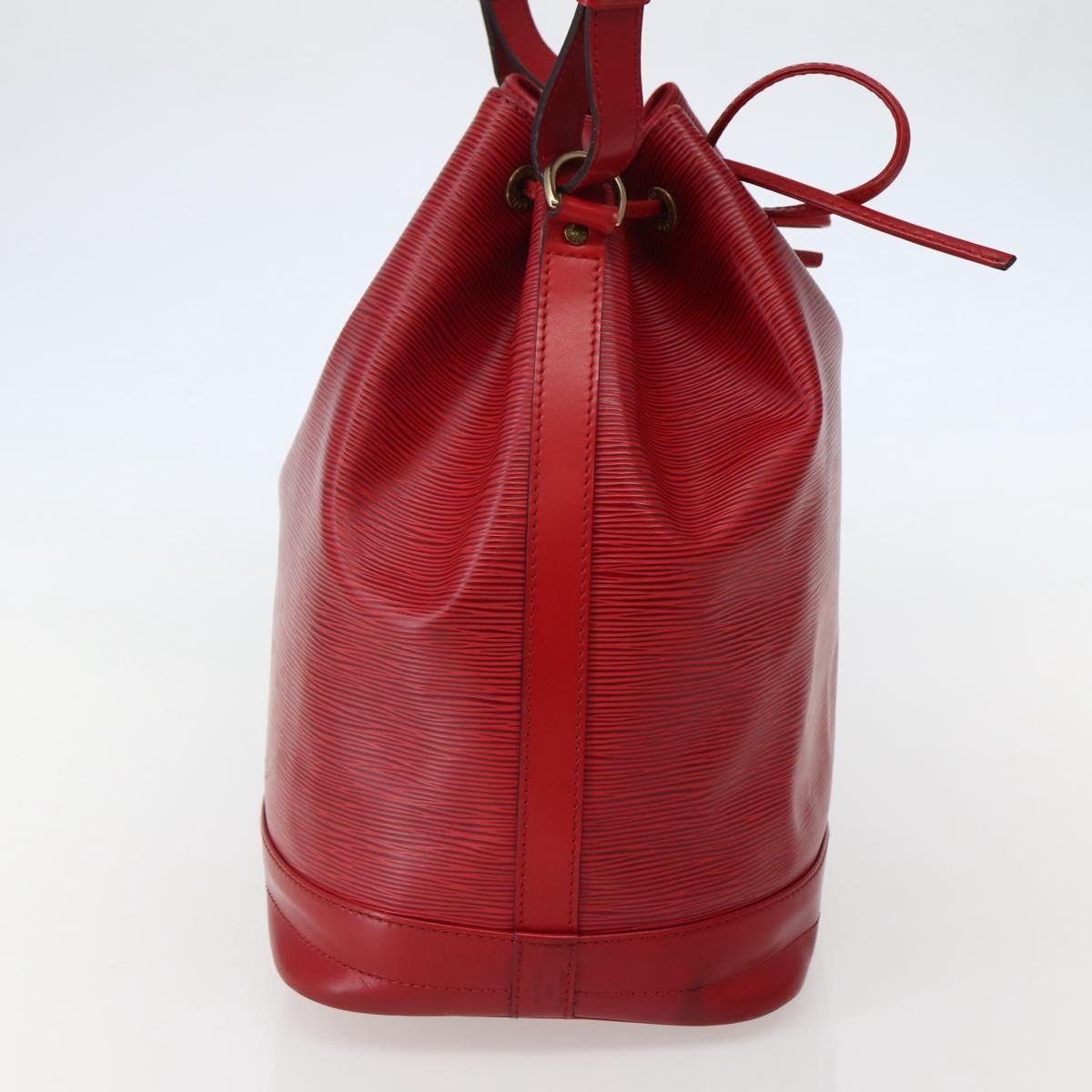 Louis Vuitton Noe Shoulder Bag Leather Red Leather Shoulder Bag