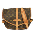 Louis Vuitton Saumur Handbag Monogram Canvas Brown Canvas Shoulder Bag