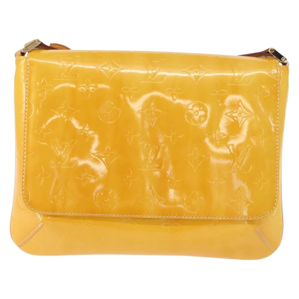 Louis Vuitton Thompson Street Handbag Monogram Vernis Yellow Patent_Leather Shoulder Bag