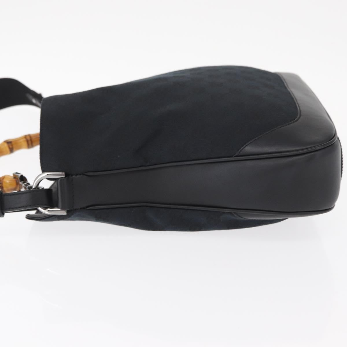 Gucci Diana Bamboo Shoulder Bag Gg Canvas Black Canvas Shoulder Bag Bag (Pre-Owned)