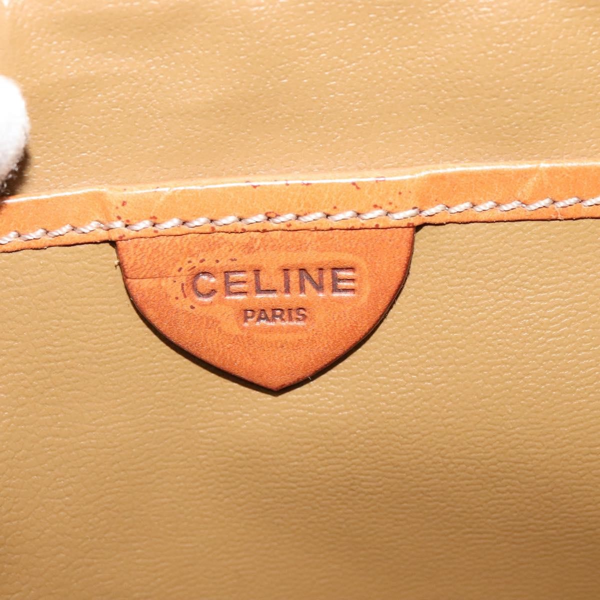 Celine Vintage Macadam Handbag Canvas And Leather Beige Canvas Handbag