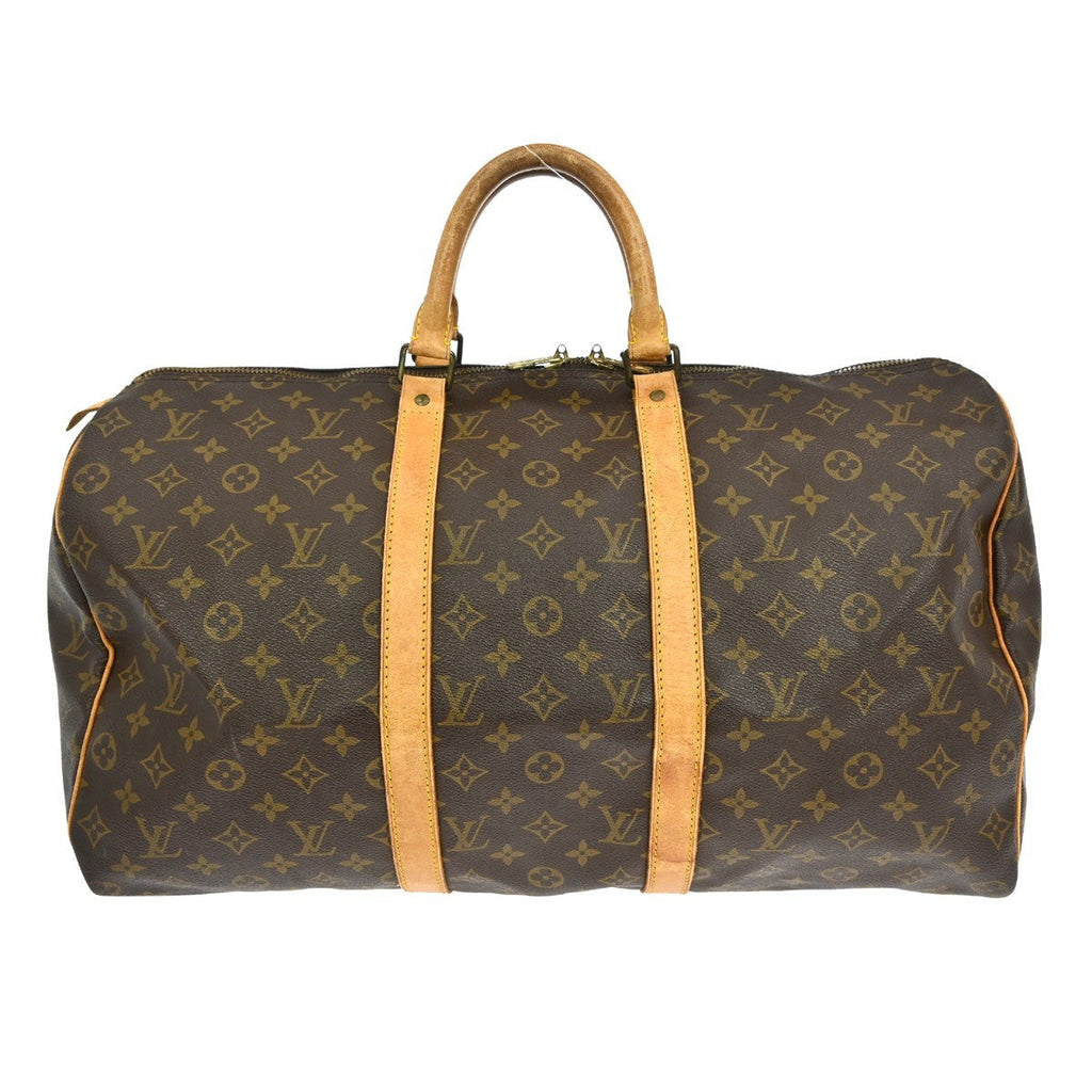 Louis Vuitton Keepall Bag Monogram Canvas Brown Canvas Travel Bag