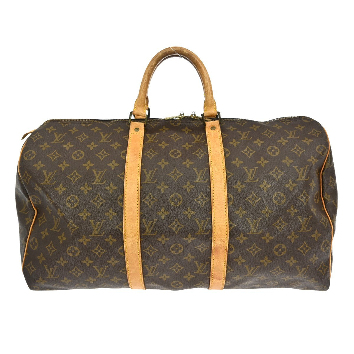 Louis Vuitton Keepall Bag Monogram Canvas Brown Canvas Travel Bag