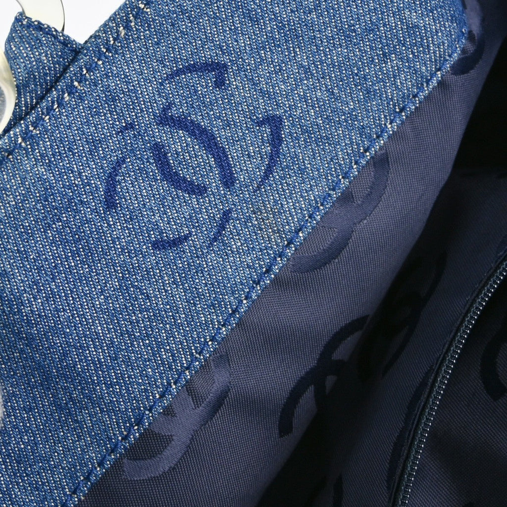 Chanel Vintage Cc Tote Denim Blue Denim_Jeans Tote Bag Bag