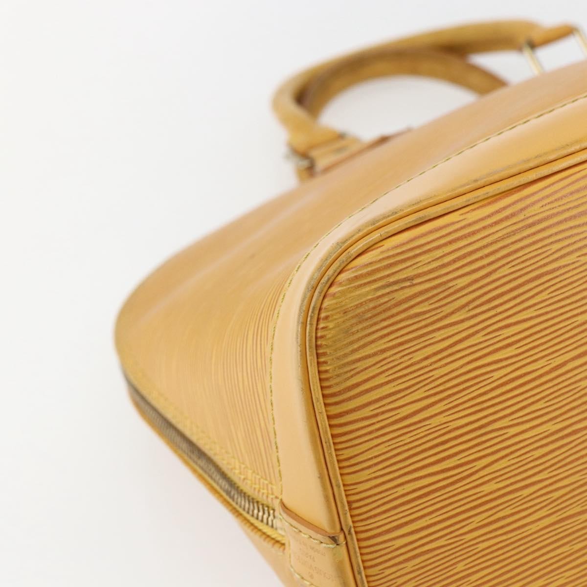 Louis Vuitton Alma Handbag Epi Leather Yellow Leather Handbag