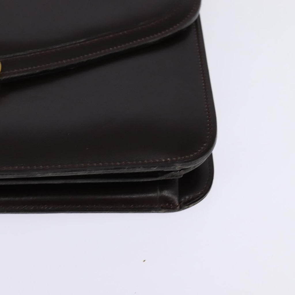 Christian Dior Flap Shoulder Bag Leather Brown Leather Shoulder Bag Bag (Pre-Owned)