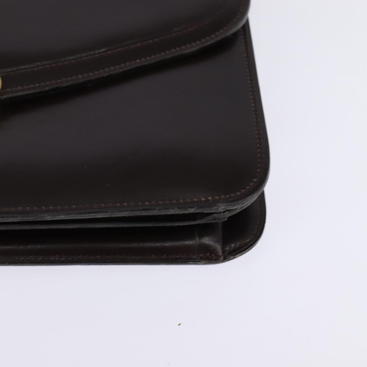 Christian Dior Flap Shoulder Bag Leather Brown Leather Shoulder Bag Bag (Pre-Owned)