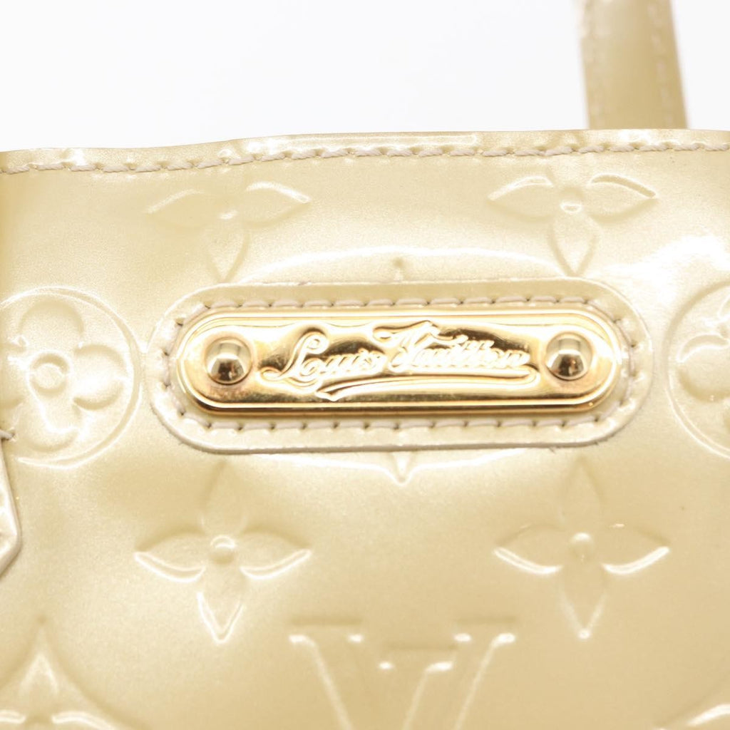 Louis Vuitton Wilshire Handbag Monogram Vernis Beige Patent_Leather Handbag