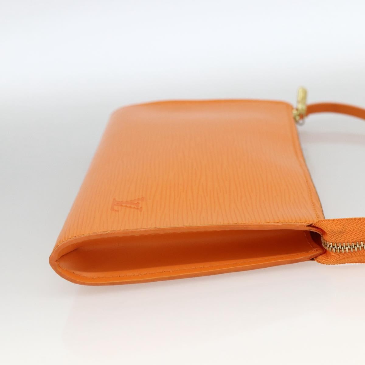 Louis Vuitton Pochette Accessoires Epi Leather Orange Leather Clutche & Pouche Bag
