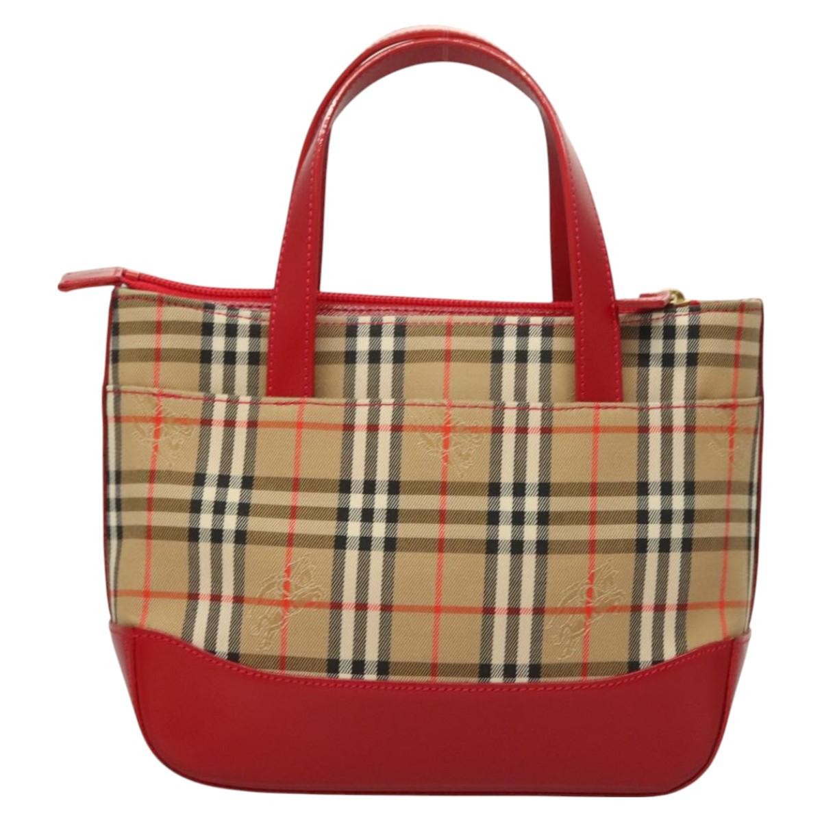 Burberry Nova Check Handbag Nova Check Canvas And Leather Beige Canvas Handbag