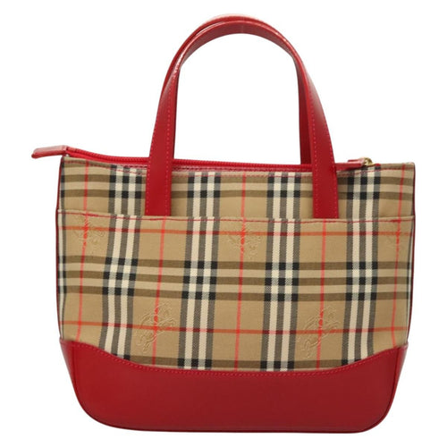 Burberry Nova Check Handbag Nova Check Canvas And Leather Beige Canvas Handbag