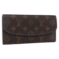 Louis Vuitton Emilie Wallet Monogram Canvas Brown Canvas Wallets Accessory