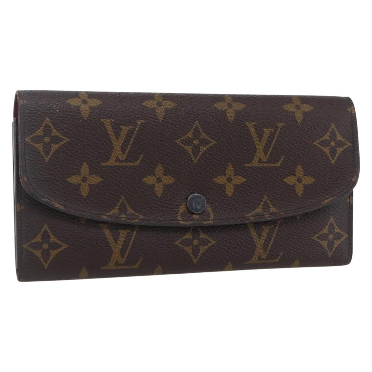 Louis Vuitton Emilie Wallet Monogram Canvas Brown Canvas Wallets Accessory