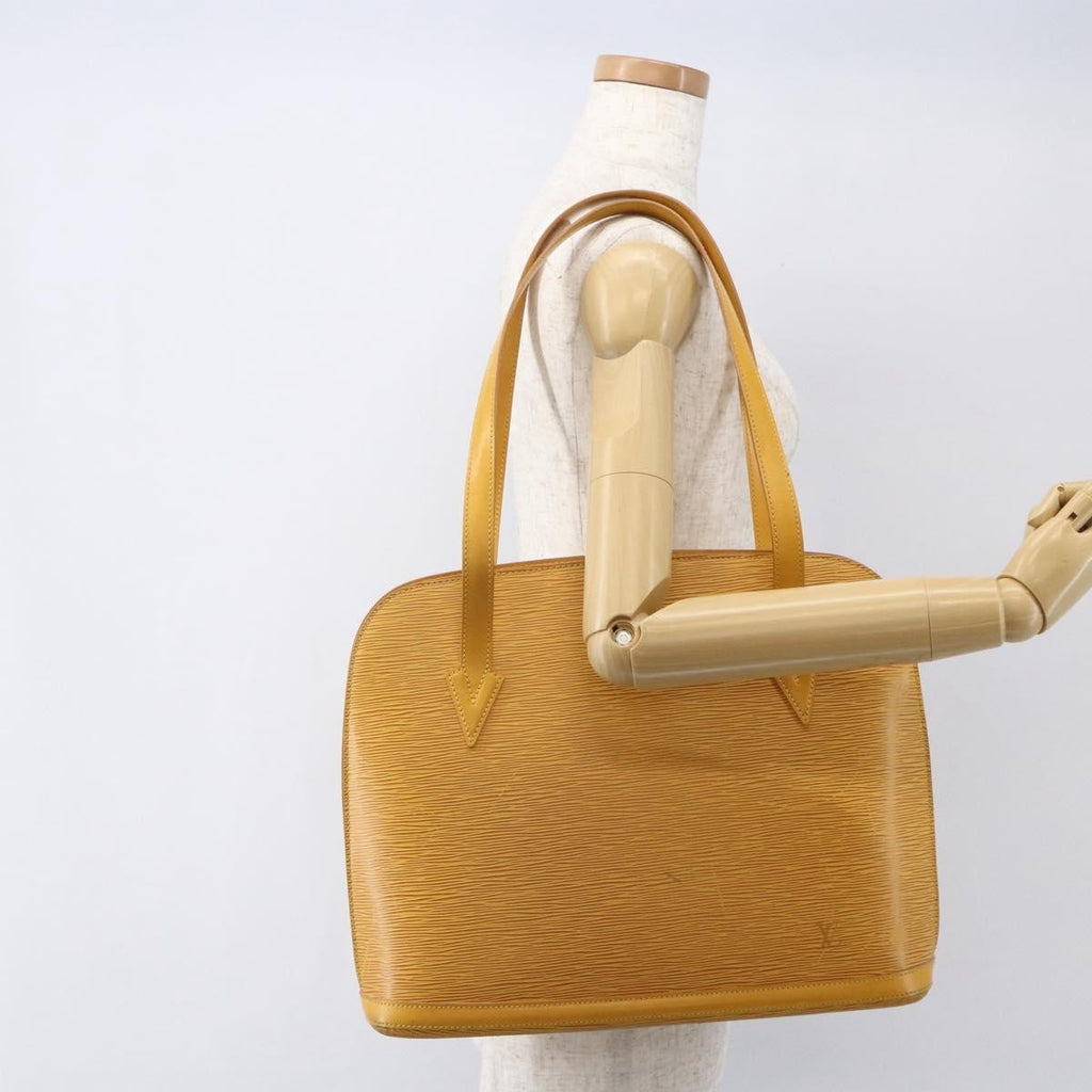 Louis Vuitton Lussac Handbag Epi Leather Yellow Leather Shoulder Bag