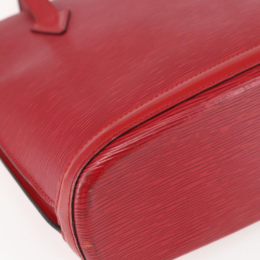 Louis Vuitton Lussac Handbag Epi Leather Red Leather Shoulder Bag