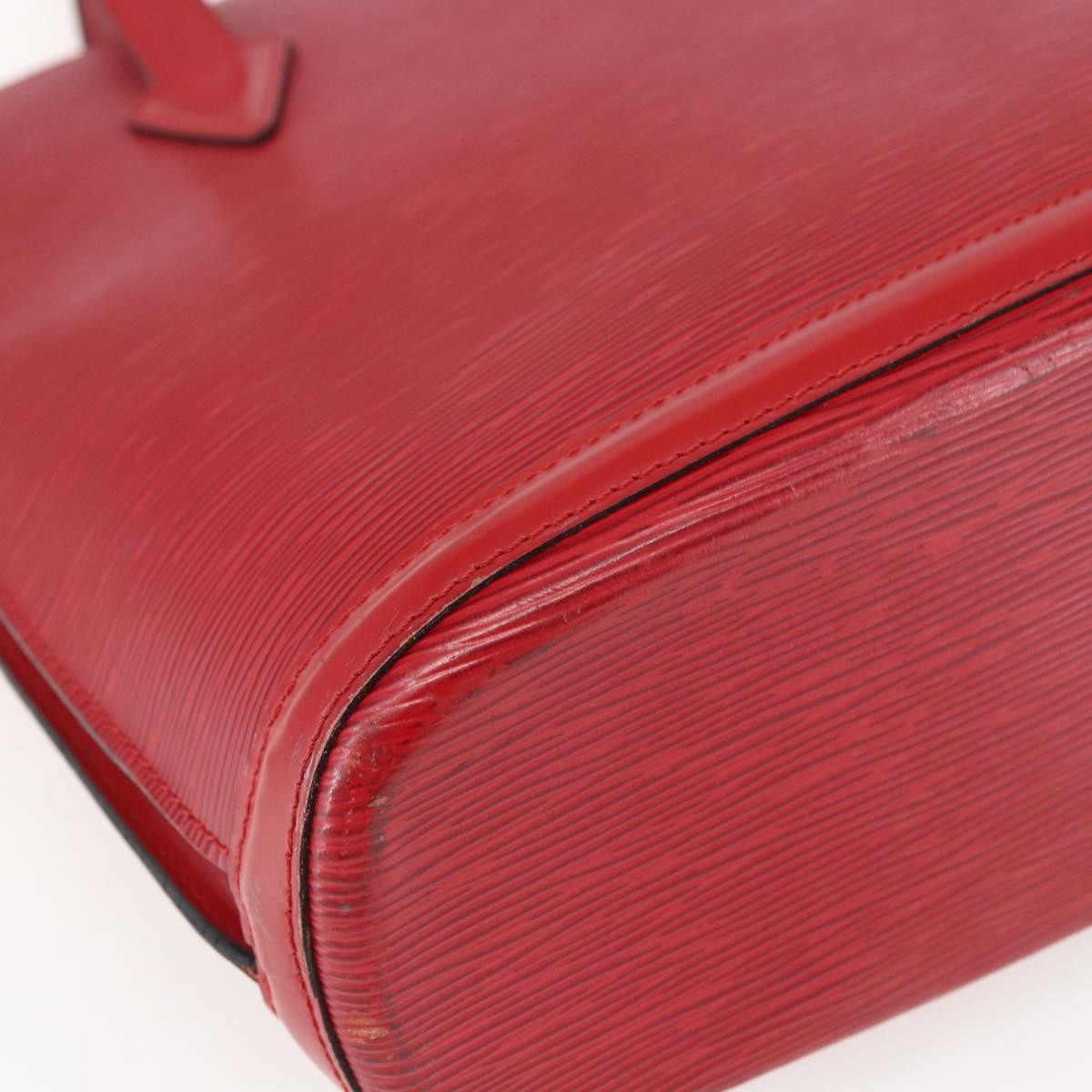 Louis Vuitton Lussac Handbag Epi Leather Red Leather Shoulder Bag