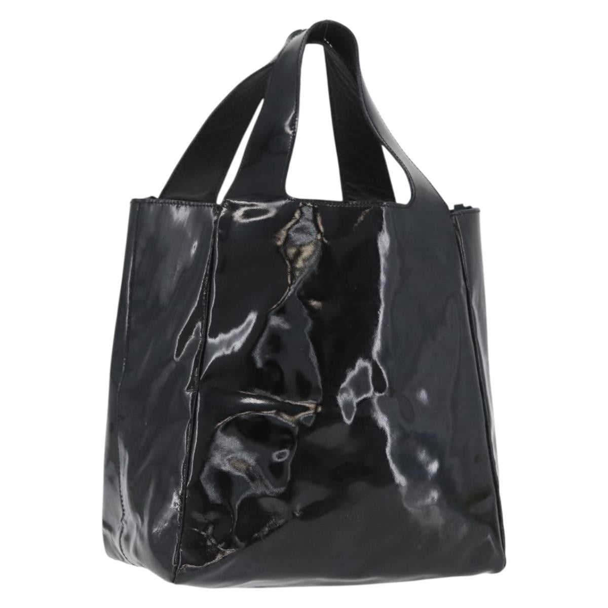 Prada Vintage Handbag Patent Leather Black Patent_Leather Handbag