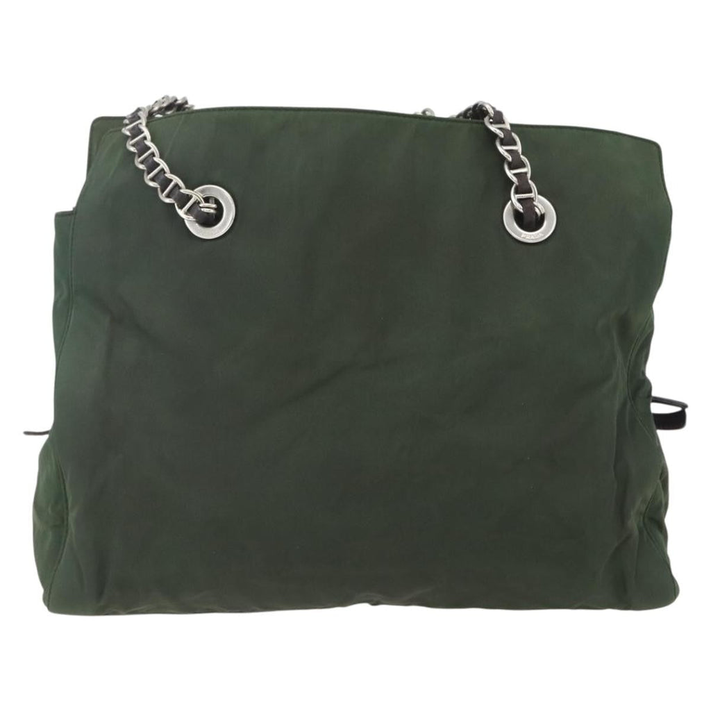 Prada Re-Edition 1995 Chain Tote Quilted Re-Nylon Khaki Nylon Shoulder Bag Bag