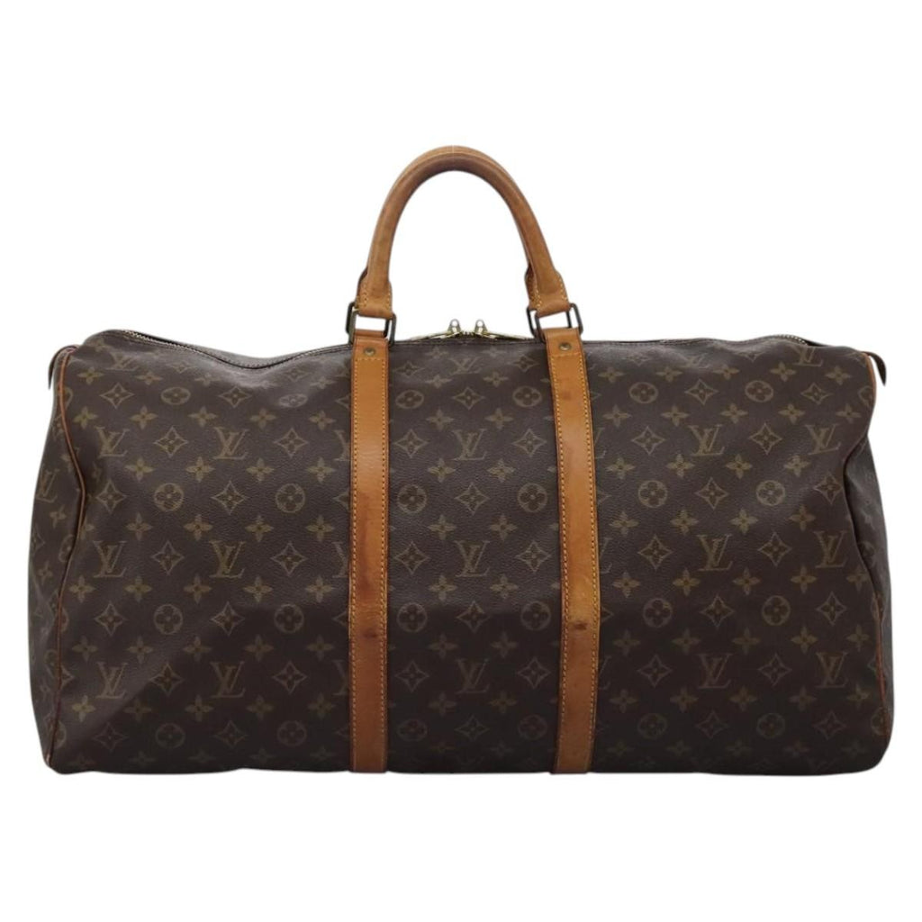 Louis Vuitton Keepall Bag Monogram Canvas Brown Canvas Travel Bag