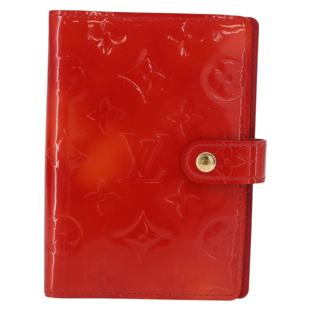Louis Vuitton Agenda Cover Patent Leather Red Patent_Leather Toiletry Case Accessory