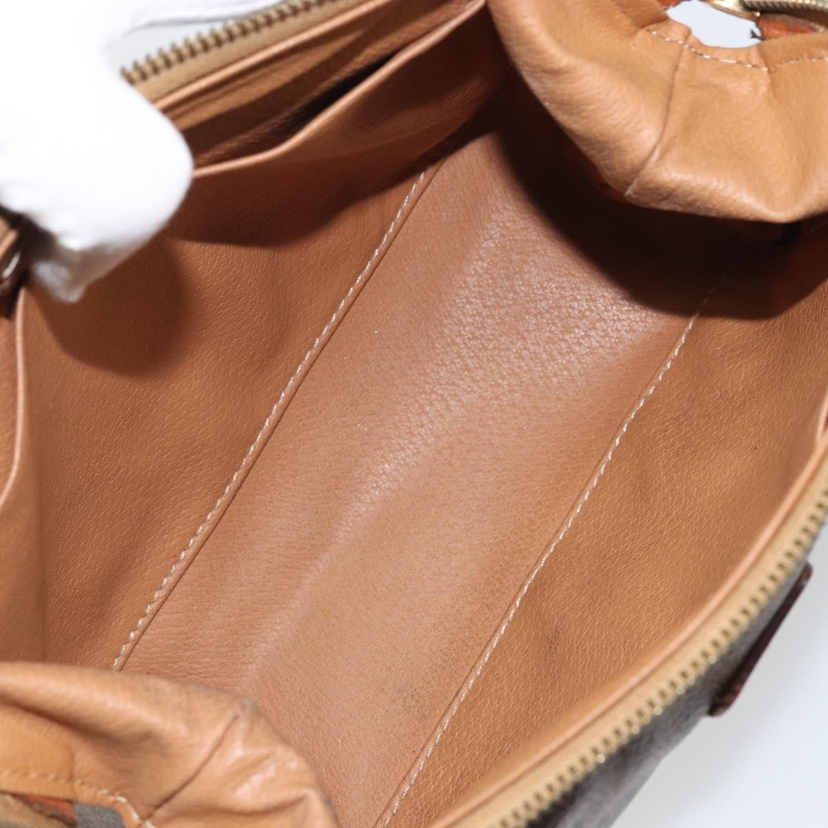 Celine Macadam Pochette Canvas And Leather Brown Canvas Clutche & Pouche Bag