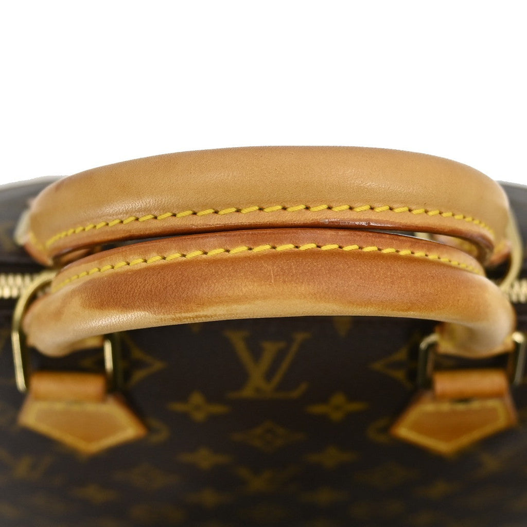 Louis Vuitton Alma Handbag Monogram Canvas Brown Canvas Handbag