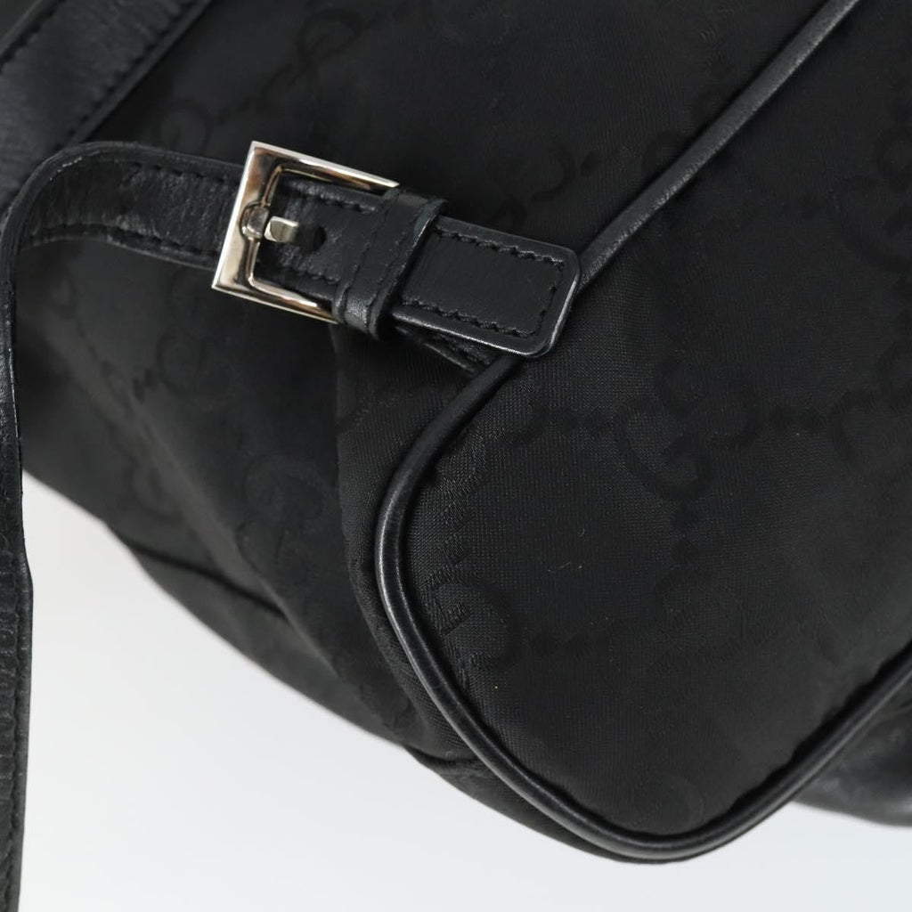 Gucci Vintage Jackie Backpack Gg Canvas Black Canvas Backpack Bag (Pre-Owned)