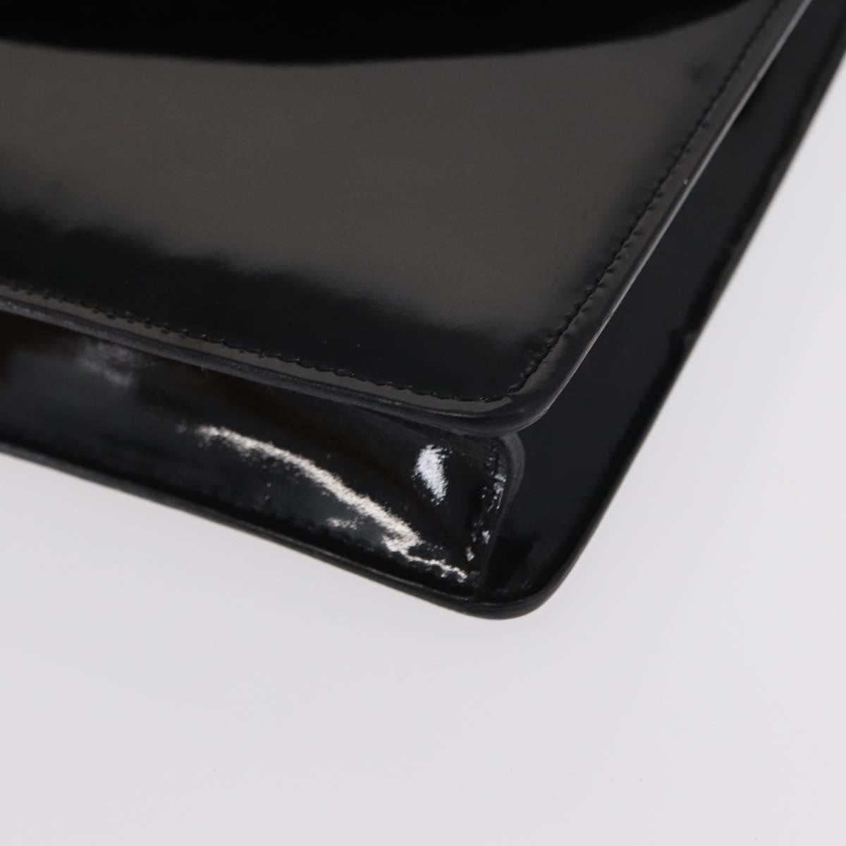Celine Clutch Bag Enamel Black Patent_Leather Clutche & Pouche Bag