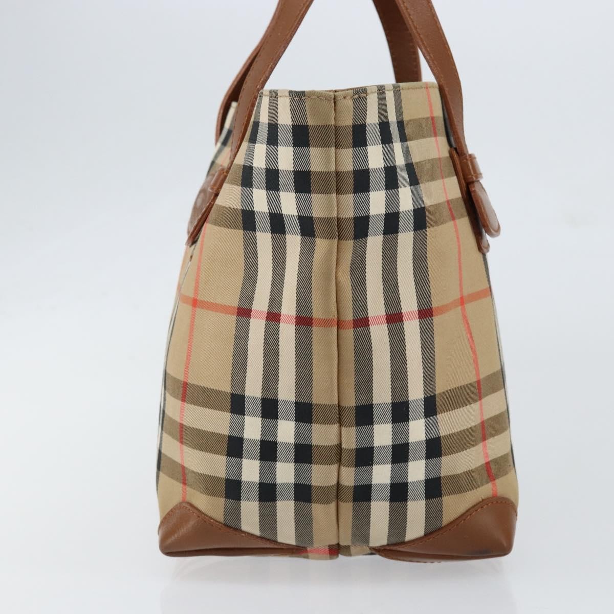 Burberry Vintage Tote Vintage Check Coated Canvas Beige Canvas Tote Bag