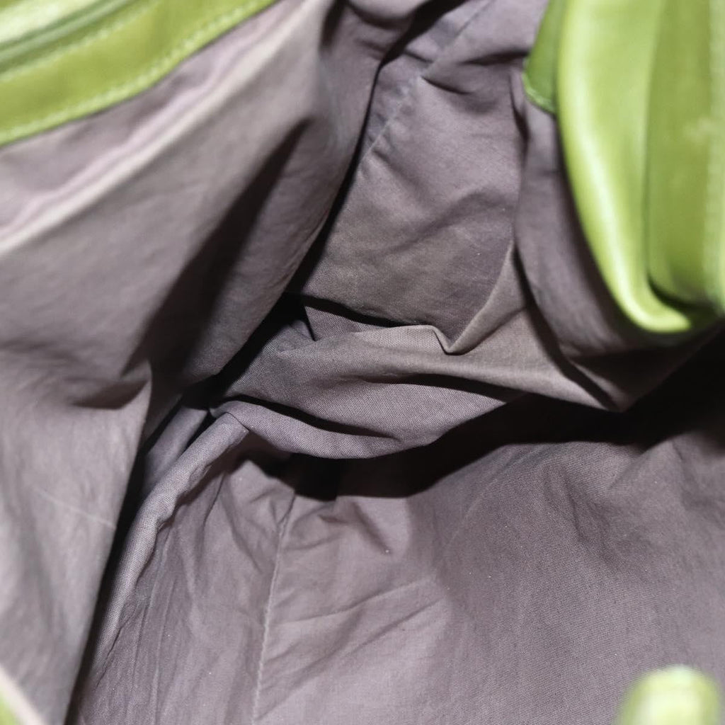 Bottega Veneta Intrecciato Leather Green Leather Shoulder Bag Bag