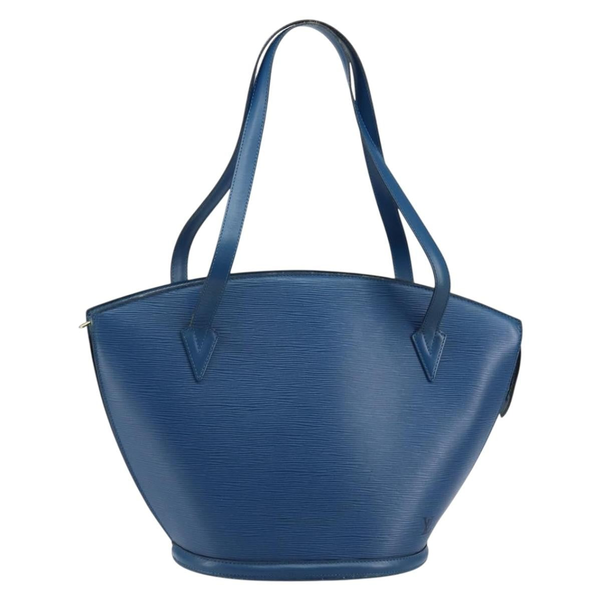Louis Vuitton Saint Jacques Handbag Epi Leather Blue Leather Shoulder Bag