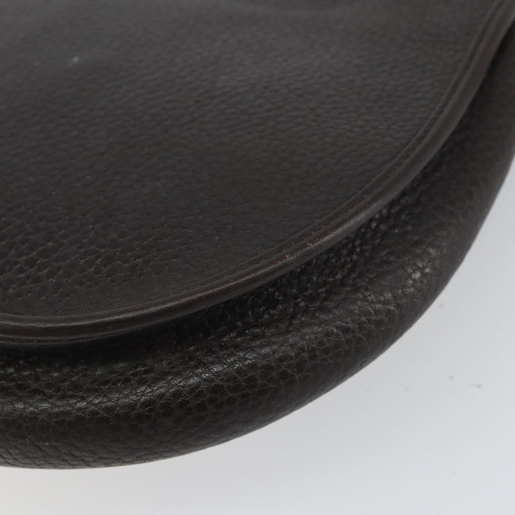 Christian Dior Vintage Cd Flap Shoulder Bag Leather Brown Leather Shoulder Bag Bag (Pre-Owned)